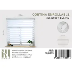 ANGELES DEL HOGAR - CORTINA ROLLER DUO 200 CM X 200 CM BLANCO
