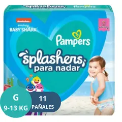 PAMPERS - Pañales Para Piscina Splashers Talla G 11 Unidades