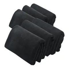 GENERICO - Pack 6 Toallas Negra Peluqueria Barberia Spa Gym 80x40 cm