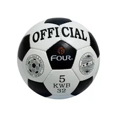 FOUR - Balón de Futbol N°5 Oficial Blanco Negro