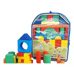 GENERICO - Juguete Montessori Mochila Bloques De Madera Didáctico