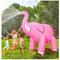 GENERICO - Elefante Inflable Rociador De Agua Verano gigante Rosado