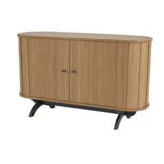 GENERICO - Buffet Curvo Con 2 Puertas 130 Cm En MDF