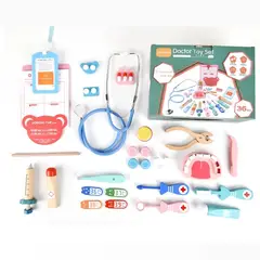 GENERICO - Set Doctor Dentista Odontologo Niños Madera Juego Rol Educativo Accesorios