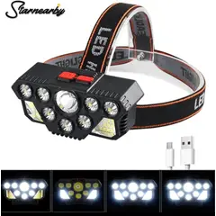 GENERICO - Linterna De Cabeza Casco Led Recargable Potente
