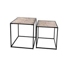 GENERICO - Set mesas apoyo arm mod 37x37x40 y 33x33x35 cm