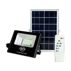 BP - Luminaria Solar 25W Con Panel Solar Externo - Negro