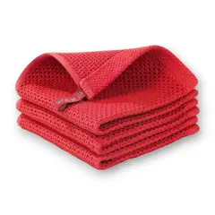 GENERICO - Paño de Cocina 70x34cm Toalla Wafle Algodon 77gr Pack 3 U Terracota