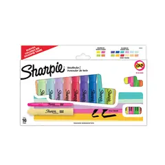 SHARPIE - Caja 4 Destacadores Pocket y 12 Tank Pastel y Fluor