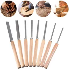 GENERICO - Set De 8 Gubias Cinceles Para Torno De Madera, Carpintería