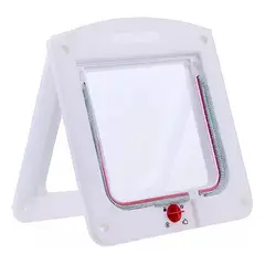 IMPORTCLICK - Puerta Abatible Exterior Mascotas Blanco