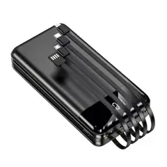 GENERICO - PowerBank Batería Externa para celulares 10000 Mah 3 Cables incluídos Tipo C y más Cargador Portatil