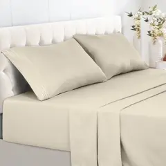 TIENDA EL GARAGE - Sabanas Crema 1,5 plaza 1800 hilos