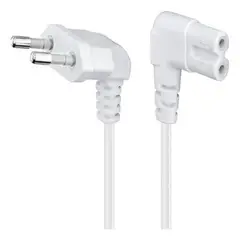 GENERICO - Cable De Poder Tv Blanco 5m Premium Smart Tv Corriente Tipo8