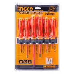 INGCO - Set Destornilladores Electricos Aislado 6pcs Hkisd0608
