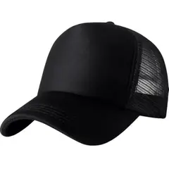 GENERICO - Jockey Gorro Negro con Malla para Estampar Adulto