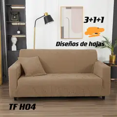 GENERICO - Juego 3-1-1 fundas de sillon texturizada con diseños
