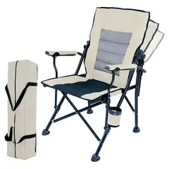 WAKESHOME - Silla Plegable De Playa Camping Picnic Porta Vasos Portátil