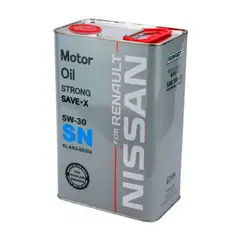 NISSAN - Aceite 5w30 Original Fanfaro 4Lts Motores A Gasolina