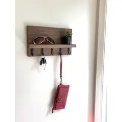 GENERICO - Porta Organizador De Llaves Madera Rustico