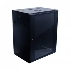 GENERICO - Rack Mural 12U Pared Negro con chapa 60cm Fondo Linkmade