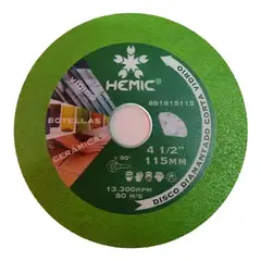 GENERICO - DISCO DIAMANTADO CORTE VIDRIO 115X3X2223mm HEMIC