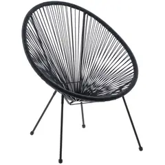 GENERICO - Silla terraza tejida negra 72x77x84cm acapulco