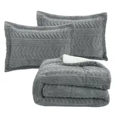 ANDES - PLUMON CHIPORRO JACQUARD GRIS 1.5 PLAZA