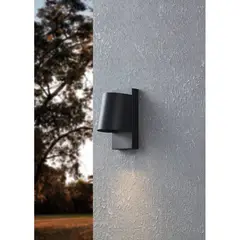 EGLO - Aplique Pared Stagnone Acero Negro GU10 1X5W IP54 Cod900691