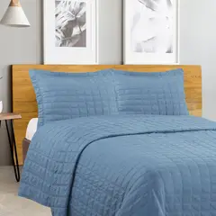 ANDES - QUILT CONTEMPO KING AZUL