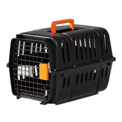GENERICO - Transportador Canil para Mascota Plástica Negra 34x50x34cm