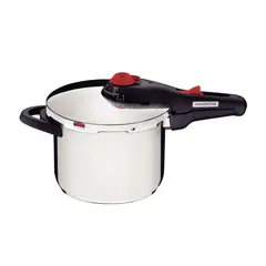 TRAMONTINA - Olla a presión Solar de acero inoxidable fondo triple con 5 dispositivos de seguridad 22 cm 6 L
