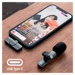 IRM - Mini Micrófono Inalámbrico para iPhone Android tipo C