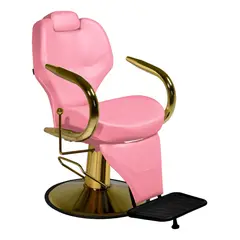 NANOFORT - Sillon Barber Shop Peluqueria Barberia Reclinable Estetica Rosado