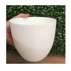 GENERICO - Macetero Plastico Redondo 20cm Blanco