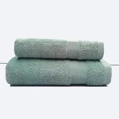 ANDES - JUEGO TOALLA 2 PIEZAS LISA AQUA