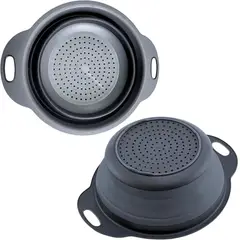 GENERICO - Colador Negro Plegable + Cesta