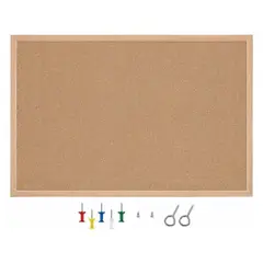 GENERICO - Pizarras De Corcho 30x40 Cm Con Borde De Madera