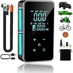 KUANGYE - Compresor Digital Portátil Inflador Aire Neumático Auto Moto
