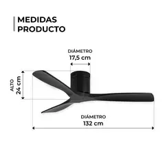 ANWO - Ventilador de Terraza Brezza de Madera Color Nogal ZVTM-W