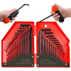 KUANGYE - Set Juego De Llaves Allen Hexagonales Herramientas 30 Piezas