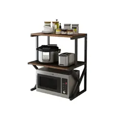 GENERICO - Estante Cocina Para Horno Microondas Rack Organizador Negro