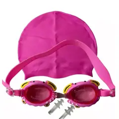 GENERICO - Set Natación Gafas Gorro y tapones Para Niñas Color Rosa