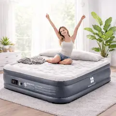 RACK & PACK - Colchón Inflable Queen con Bomba de Aire Eléctrica Intex