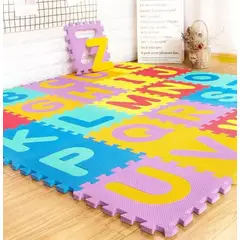 GENERICO - Alfombra goma eva 10 cuadros 30x30cm para bebes y niños