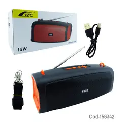 GENERICO - Parlante Solar Recargable de 15W Bluetooth FM TF y USB