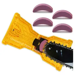 GENERICO - Afilador Amolador De Cadena Motosierra Sierra +4 Piedra / Amarillo