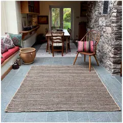 GENERICO - Alfombra de Yute - algodón natural Trenzado 200x300.