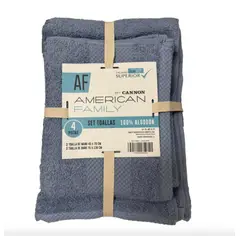 CANNON - Set De Toalla Baño + Mano 4 Piezas De 400g Af By Denim