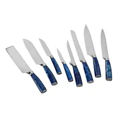 ZERO KNIVES - Set 8 Cuchillos - - Bright Set - Azul